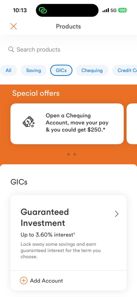 Tangerineのアプリ画面