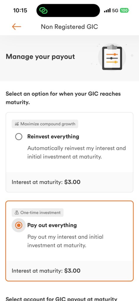 Tangerineのアプリ画面