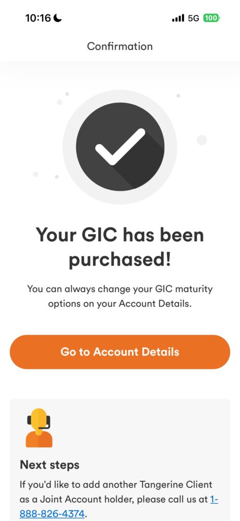 Tangerineのアプリ画面