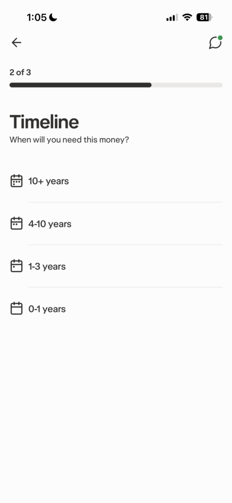 Wealthsimpleのポートフォリオ機能のスクリーンショット。